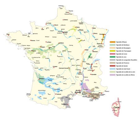 kaart frankrijk
