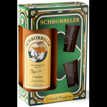 Schrobbelèr GVP met 2 Proostglazen